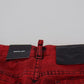 Dsquared² Red Low Waist Cotton Stretch Skinny Pants