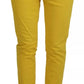 Dsquared² Yellow Cotton Low Waist Crop Denim Cool Girl Jeans