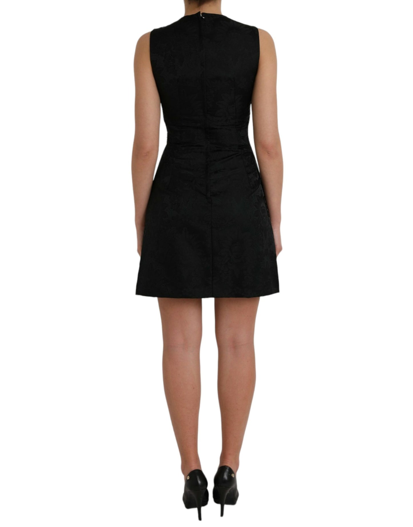 Dolce & Gabbana Black Sleeveless Bodycon A-line Mini Dress