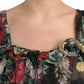 Dolce & Gabbana Black Floral Silk A-line Sleeveless Dress