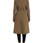 Dolce & Gabbana Brown Button Down Long Trench Coat Jacket