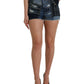 Dolce & Gabbana Blue Patchwork Cotton Denim Hot Pants Short