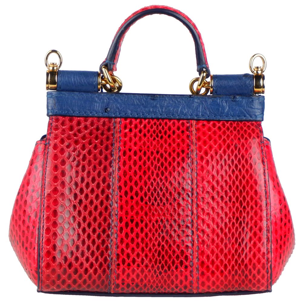 Dolce & Gabbana Multicolor Leather Di Crocodile Handbag