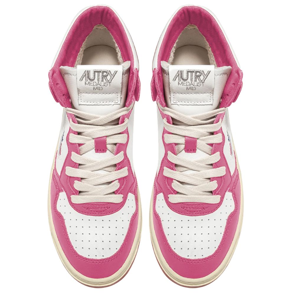 Autry Fuchsia Leather Di Calfskin Sneaker