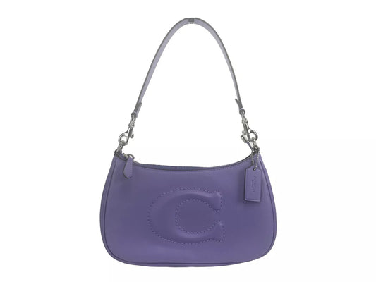 COACH Teri Smooth Leather Crossbody Bag Purse Purple