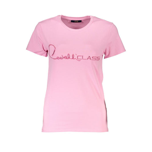 Cavalli Class Pink Cotton Tops & T-Shirt