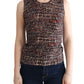 Dolce & Gabbana Sleeveless Multicolor Knit Wool Top