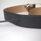 Dolce & Gabbana Black Leather Gold Oval Metal Buckle Belt