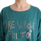 John Galliano Elegant Crewneck Cotton Sweater in Green