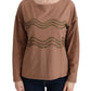 John Galliano Chic Brown Crewneck Cotton Sweater