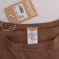 John Galliano Chic Brown Crewneck Cotton Sweater