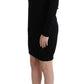 MARGHI LO' Elegant Black Wool Shift Dress