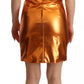 Dolce & Gabbana Metallic Orange Sleeveless Sheath Dress