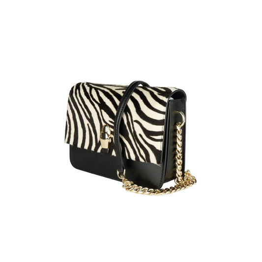 Cavalli Class Black And White  Shoulder Bag