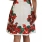 Dolce & Gabbana Silk White Portofino Motif Fitted Mini Dress