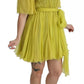 Dolce & Gabbana Yellow Shift A-line Silk Gown Dress