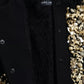 Dolce & Gabbana Black VirginWool Embellished Overcoat Jacket