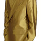 Dolce & Gabbana Gold Satin Long Sleeves Blazer Coat Jacket