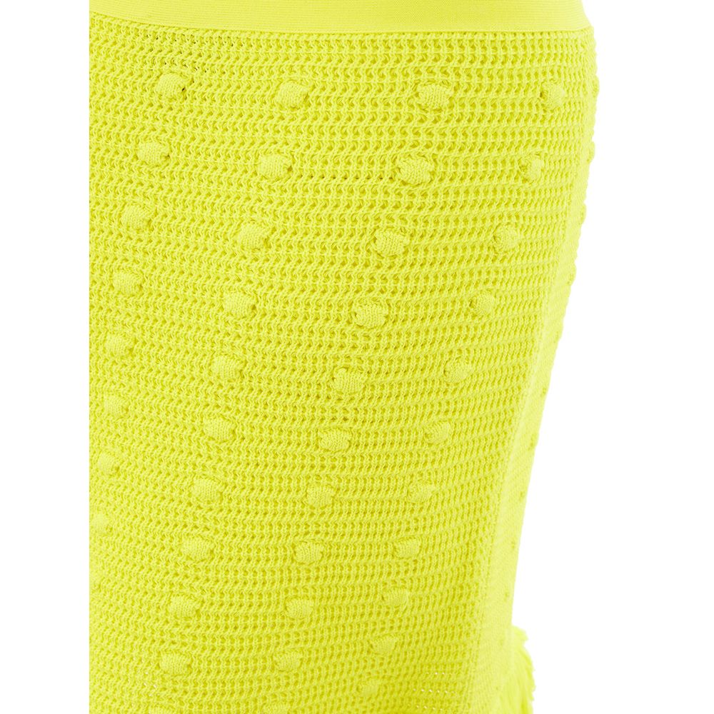 Bottega Veneta Elegant Yellow Cotton Skirt