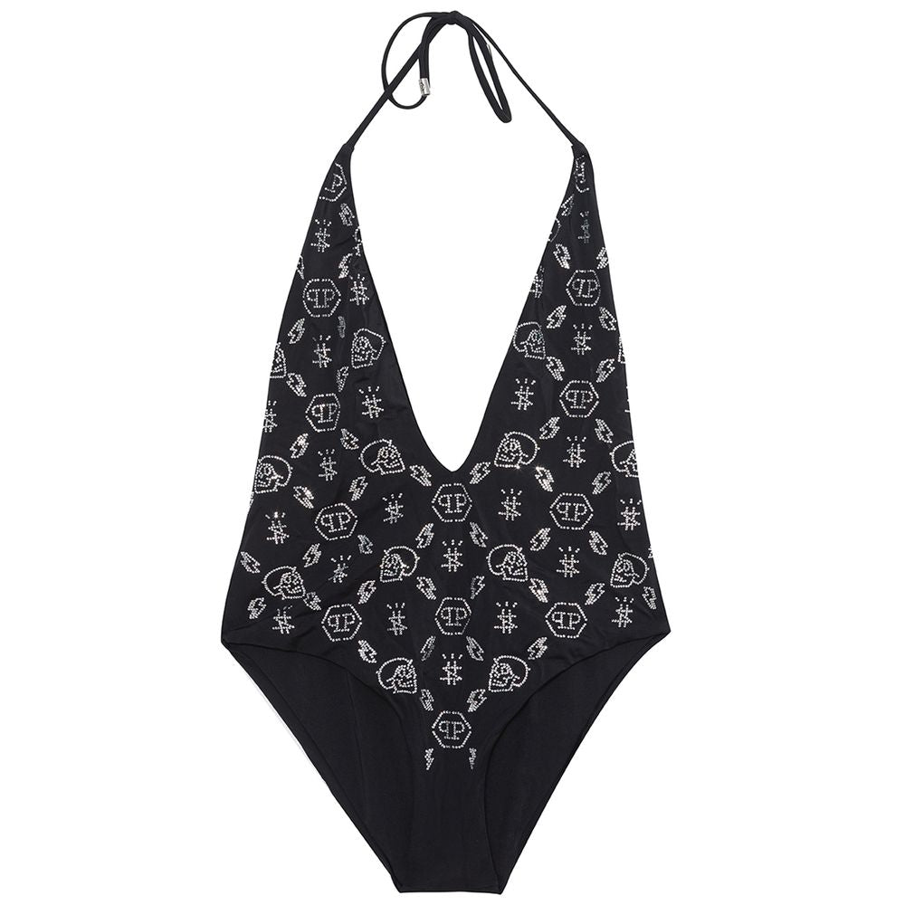 Philipp Plein Swank Polyamide Black Swimwear