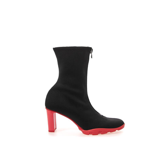 Alexander McQueen Sleek Neoprene and Leather Black Boots