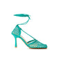 Bottega Veneta Emerald Elegance Cotton-Leather Sandals