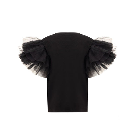 Alexander McQueen Black Cotton Tops & T-Shirt