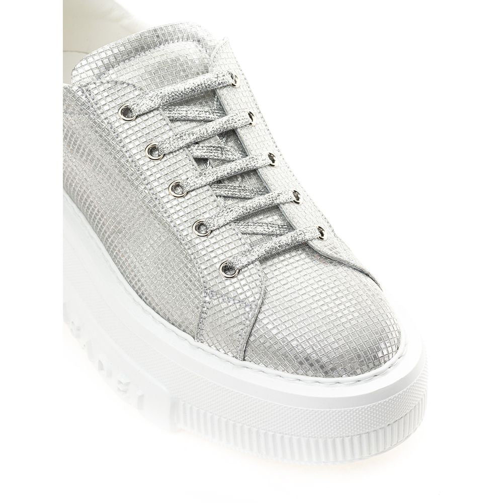 Casadei Silver Leather Sneaker