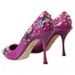 Dolce & Gabbana Purple Leather Di Calfskin Pump