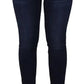 Dolce & Gabbana Dark Blue High Waist Skinny Cotton Jeans