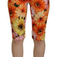 Dolce & Gabbana Multicolor Floral High Waist Cropped Pants