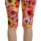 Dolce & Gabbana Multicolor Floral High Waist Cropped Pants