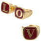 Dolce & Gabbana Gold Brass LOVE Enamel Set of 3 Ring