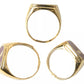 Dolce & Gabbana Gold Brass LOVE Enamel Set of 3 Ring