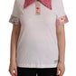 Dolce & Gabbana White Sartoria T-shirt Button Wide Collar Top