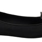 Dolce & Gabbana Black Devotion Leather Pointy Flats Shoes