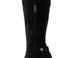 Dolce & Gabbana Black Suede Embellished High Boots Shoes