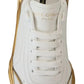 Dolce & Gabbana White Gold Low Top Daymaster Sneakers Shoes