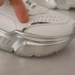 Dolce & Gabbana White Silver Leather Daymaster Women Sneakers Shoes