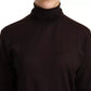 Dolce & Gabbana Brown Cashmere Turtle Neck Pullover Sweater