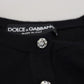 Dolce & Gabbana Black Button Down Cardigan Cashmere Sweater