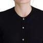 Dolce & Gabbana Black Button Down Cardigan Cashmere Sweater