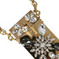 Dolce & Gabbana Gold Metal Crystal Embellished Mini Crossbody Bag