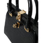 Dolce & Gabbana Black Exotic Leather Top Handle Tote Women Bag