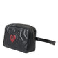 Dolce & Gabbana Black Leather Marsupio Quilting Love Belt Fanny Pack Bag