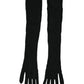 Dolce & Gabbana Black Cashmere Knitted Elbow Length Gloves