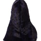 Dolce & Gabbana Black Weasel Fur Whole Head Wrap Hat