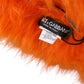 Dolce & Gabbana Orange Faux Fur Whole Head Wrap Hat