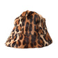 Dolce & Gabbana Brown Leopard Fur Women Bucket Hat