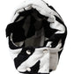 Dolce & Gabbana Black White Wool Whole Head Wrap Hat